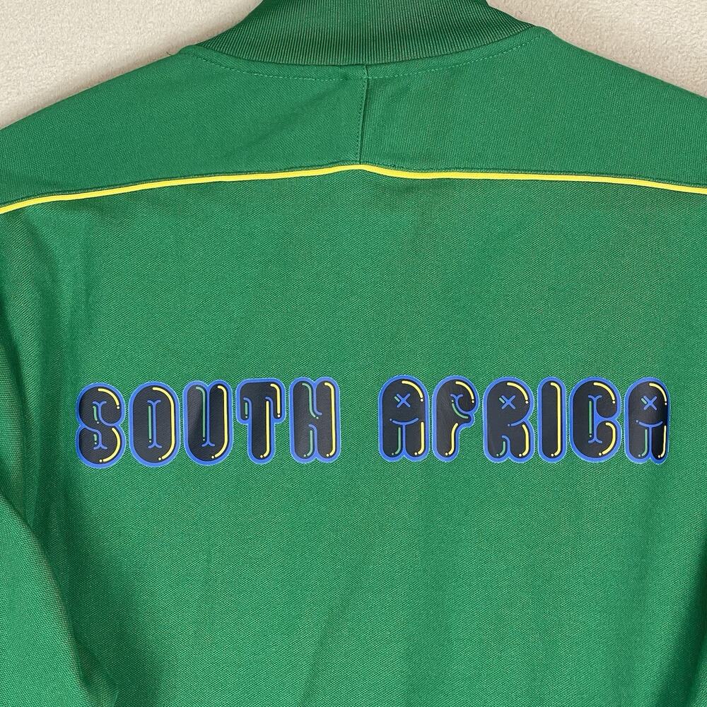 Nike Track Jacket Mens M Green South Africa Soccer Full‎ Zip Embroidered Logo - Picture 12 of 14